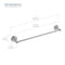 Kibi Circular Bathroom 18" Towel Bar - Brush Nickel KBA1407BN - alternate 4